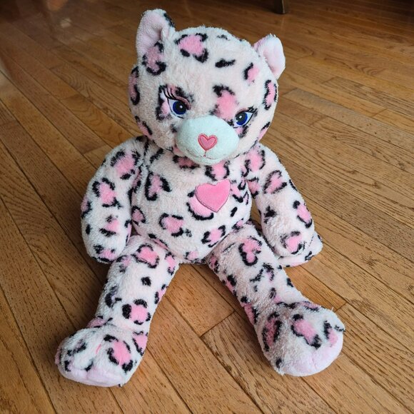 Build-A-Bear Sassy Pink Leopard Kitty Cat Plush Roars Retired Pre-Paw - Picture 1 of 13